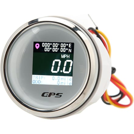 52mm GPS Snelheidsmeter Kilometerteller DC 9‑32V Kilometerstand IP67 Waterdicht Antidamp Universeel voor Boot Camper Motorfiets black