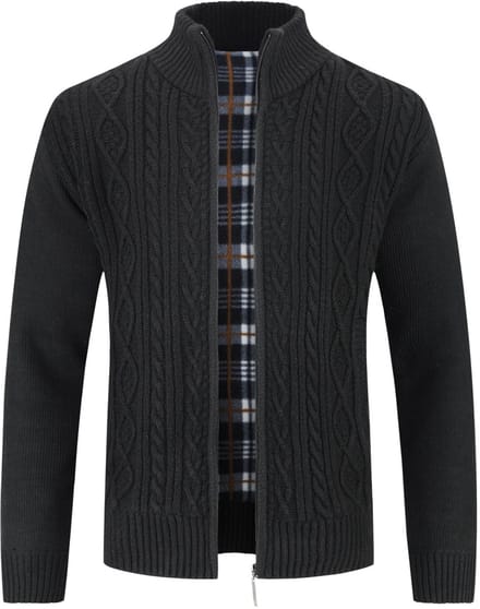 ALLTHEMEN Heren Trui Met Staande Kraag - Warme Vest - XL