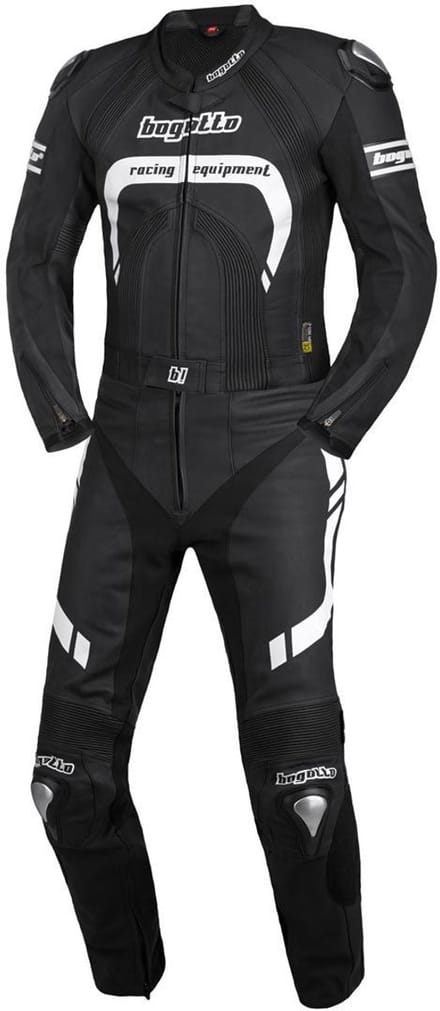 Bogotto Assen Zwart Wit 2-Delig Motorpak - Racepak
