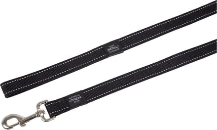 Rogz Utility Lange Lijn Zwart - Hondenriem - 180x2.5 cm