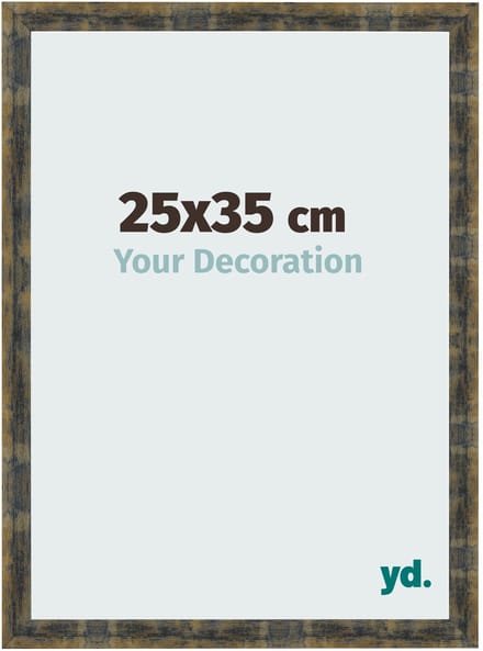 Your Decoration - Fotolijst 25x35 cm - MDF - Blauw Goud Gemeleerd - Pisa