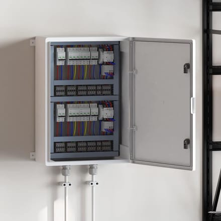 vidaXL - Besturingskast - Grijs - 57 - x - 24,5 - x - 70 - cm - ABS - Kunststof