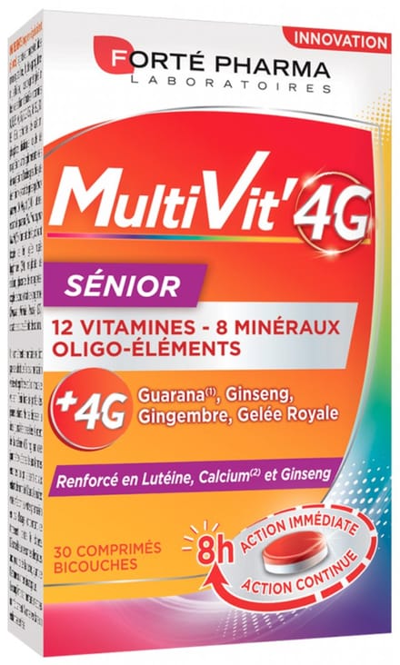Forté Pharma MultiVit'4G Sénior 30 Tabletten Dubbele Sterkte