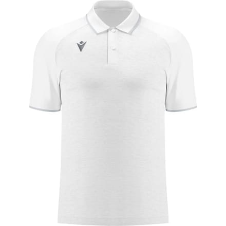Macron Glory Aulos Polo Kinderen - Wit / Zilver | Maat: 7-8 Y
