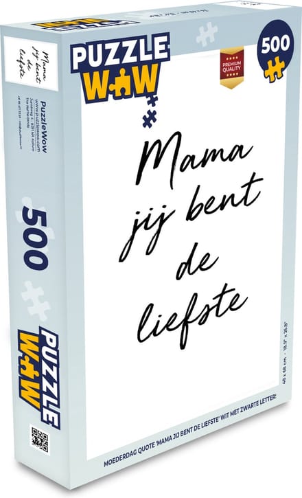 Puzzel Quotes - Mama jij bent de liefste - Moeder - Spreuken - Legpuzzel - Puzzel 500 stukjes