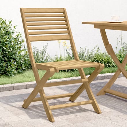 vidaXL - Inklapbare - stoelen - 2 - st - 48,5x61,5x87 - cm - massief - acaciahout