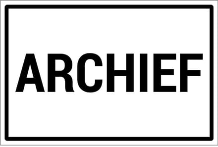 Archief sticker | 30 x 20 cm