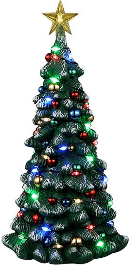 Lemax - Snowy Christmas Tree 16.5 cm - Met Licht
