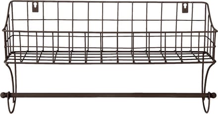 Clayre & Eef Handdoekhouder 44x12x25 cm Bruin IJzer