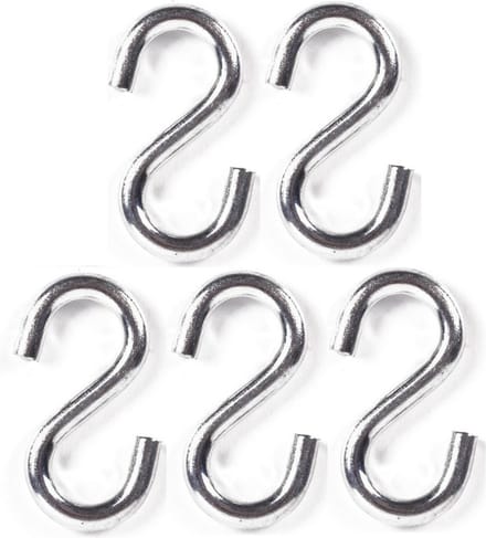 Benson S-haak / ophanghaak - 5x - van metaal - 4.7 mm