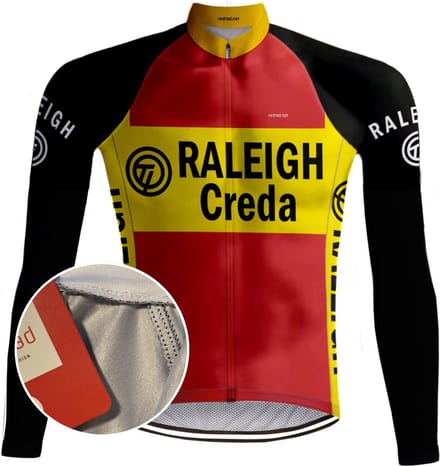 Retro Wielershirt Lange Mouwen TI-Raleigh Rood - REDTED - XXL