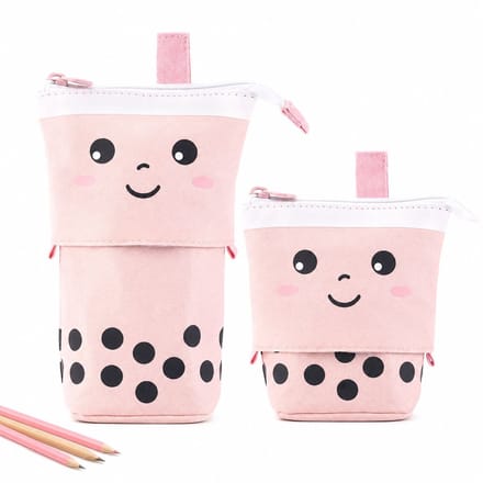 VHV - Etui - Uitschuifbaar Pennenetui 2-in-1 - Roze - Voor School en Bureau