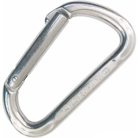 Kong Italy D Shape Straight Karabijnhaak Zilver 100 mm