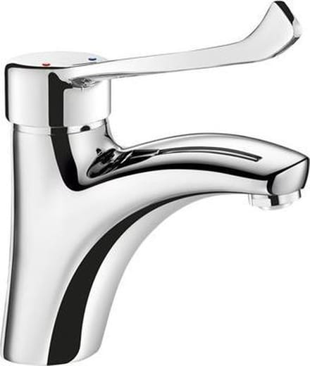 Wastafelmengkrn EP H.85 L.135 z. trekplug hygiën. hendel