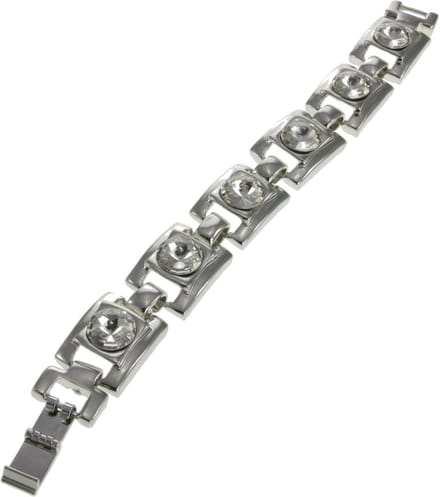 Behave - Armband dames - zilverkleur - elegante avondstijl - 17,5 cm
