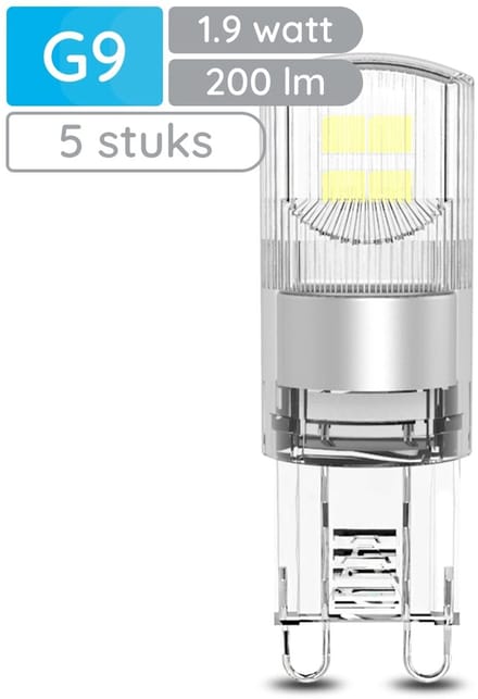 Modee LED Lamp G9 - 1.9W 4000K 200 LM 230V - LED Lamp insteek - Wit Licht - 5 stuks