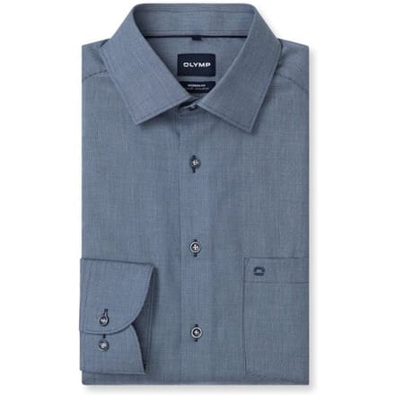 OLYMP Luxor Overhemd, Modern Fit, New Kent, Marineblauw