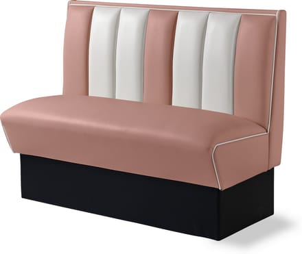 Bel Air Dinerbank Single Booth HW-120 Dusty Rose