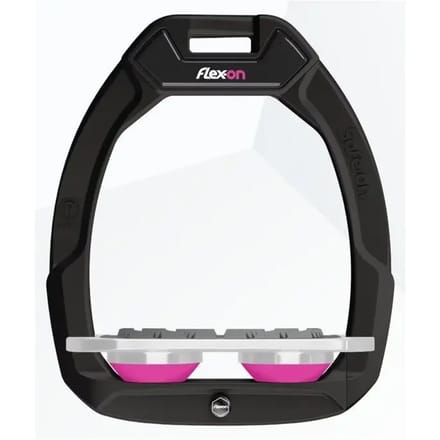 Veiligheidsstijgbeugels Plat Grip Zwart/Grijs/Roze Flex-On Safe-On