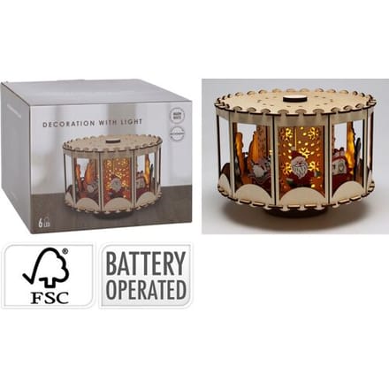 Koopmans Koopman LED Tafellamp Carousel - 20 cm, Natuurlijk