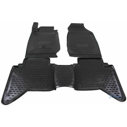J&amp;j automotive | tapis de sol en caoutchouc 3d exclusive pour isuzu d-max 2012-2019 zwart