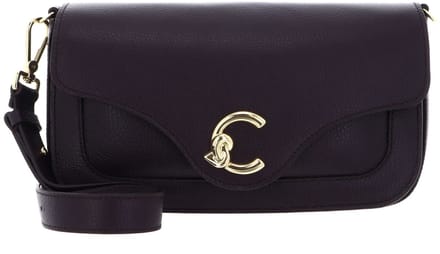 COCCINELLE Leren schoudertas C-Me Handbag Grainy Leather Prune donkerpaars