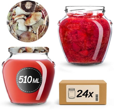 KADAX Inmaakpotten 510 ml fi82 Paddestoel 24 stuks