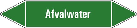 Afvalwater leidingmarkering op vel 179 x 37 mm - 5 per vel