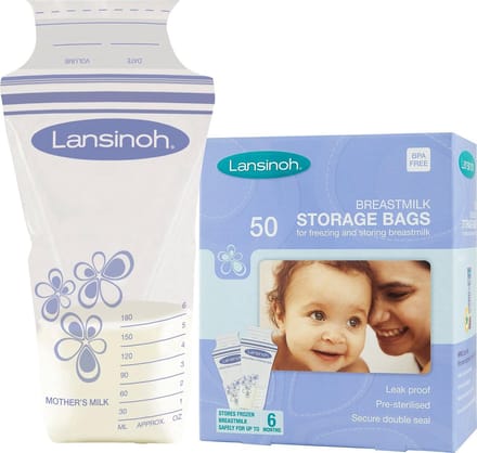 Lansinoh Moedermelk opslagzakken 50 st 180 ml 40055