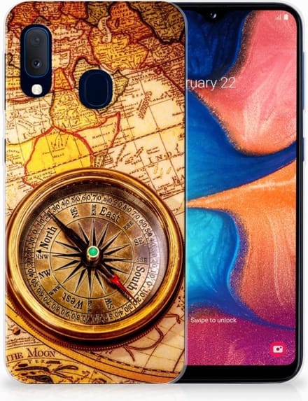 Samsung Galaxy A20e Siliconen Back Cover Kompas