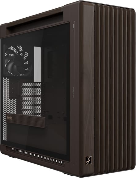 ASUS ProArt PA602 Wood Edition Retro Brown - Tempered Glass Panel Midi Tower Bruin