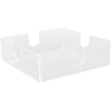 Acryl Servethouder Vierkant Elegant Transparant Tafelmodel Tissue Dispenser voor Keuken Restaurant Bar white