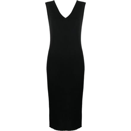 Gebreide midi-jurk met logo