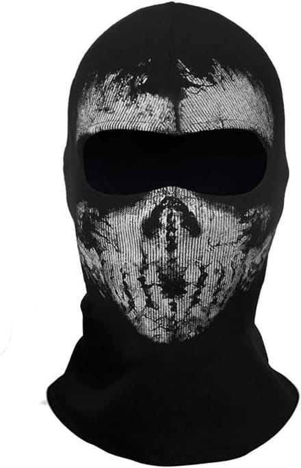 Motor Gelaatsmasker met Doodshoofdprint - Ademend en Sneldrogend