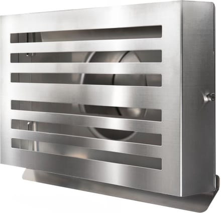 Overdruk Ventilatierooster Beta 12.5 cm Geborsteld RVS