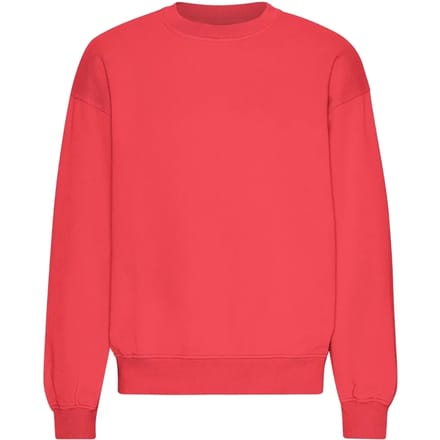 Oversized sweatshirt met ronde hals Colorful Standard Organic Red Tangerine