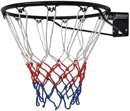Pegasi Basketbalring Met Veren 45cm - Basketbalring - Basketbalring Met Net - Zwart