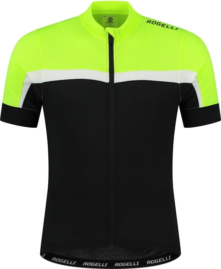 Rogelli Course Fietsshirt - Korte Mouwen - Heren - Zwart, Fluor, Wit - Maat S