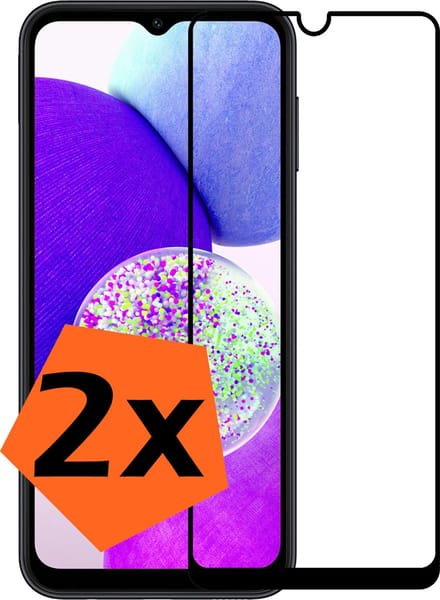 Screenprotector - 2 Stuks - Geschikt voor Samsung Galaxy A14 - Full Cover - Gehard Glas - Beschermglas - Tempered Glass - Screen Protector
