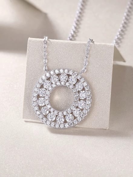 Radiant Orbit Moissaniet Cirkel Ketting-Met GRA-certificaat