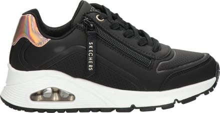 Skechers Uno Gen1 - Zip And Stride Meisjes Sneakers - Zwart/Ros�goud