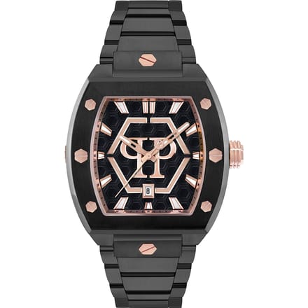 Philipp Plein Hexagon Phantom PWPUA1025 Horloge - Staal - Zwart - Ø 44 mm
