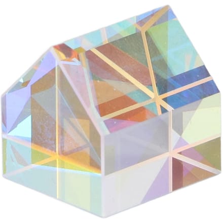 Prisme de Couleur Verre Optique Forme Cabane Ornement de Bureau Prisme de Dispersion RVB pour Enseignement de la Physique Art