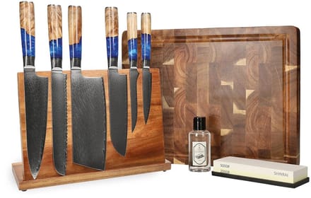Shinrai Knives - Epoxy Sapphire Mega Bundel - All you need - Vleesmes - Hakmes - Koksmes