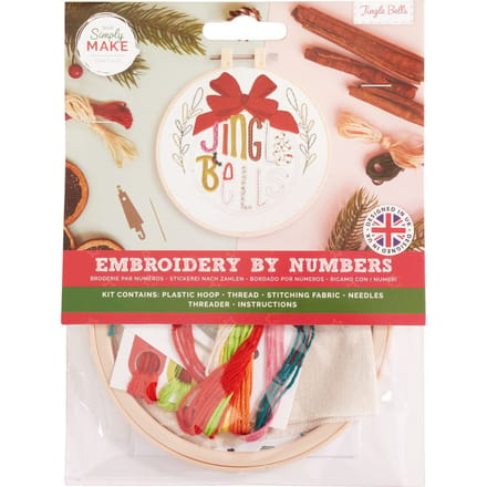 Simply Make - Embroidery By Numbers - Jingle Bells