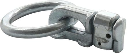 ProPlus Dubbele stud fitting voor bindrail - Ø 45 mm ring - 62 x 27 x 18,5 mm
