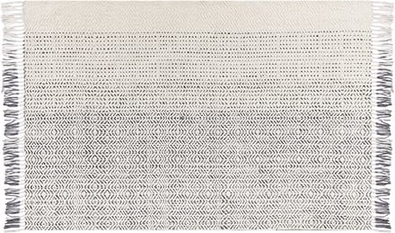 OMERLI - Shaggy tapijt - Wit - 140 x 200 cm - Wol