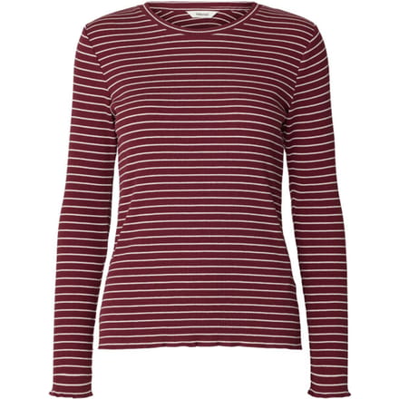Slim fit shirt met lange mouwen van katoenmix model 'ANNA'