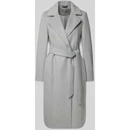 Loose fit lange jas met wol