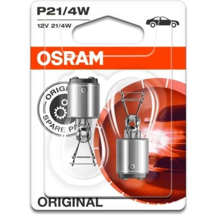 Ams-Osram P27/7w lamp OSRAM P21/4W Standard 12V/4/21W, 2 Stuk